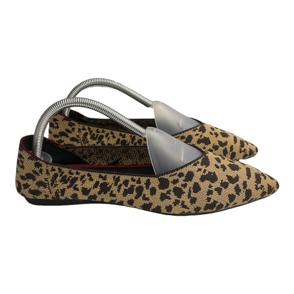 Seven7 animal print pointed toe women’s knit flats SZ 9 - Picture 3 of 8